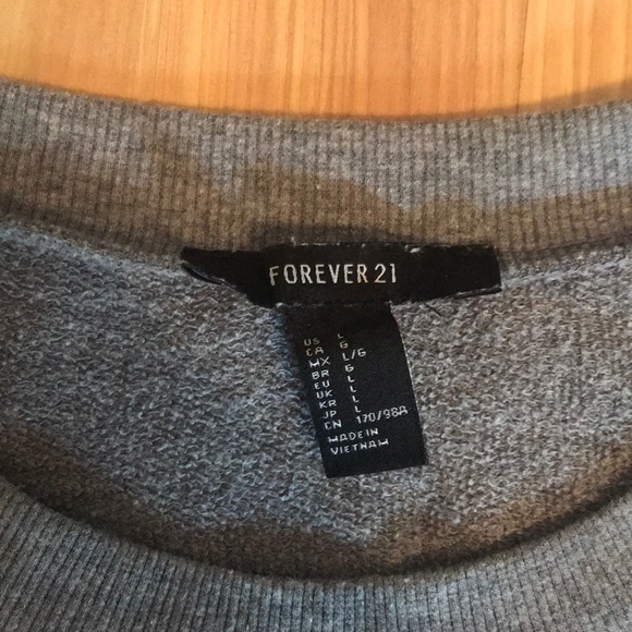 Forever 21 Gray Cropped Sweater - Picture 2 of 2